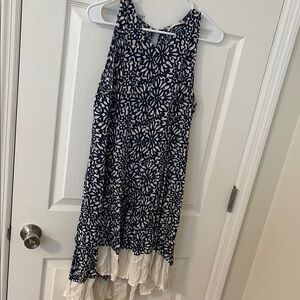 Altar'd State Blue and White Sleeveless Sundress